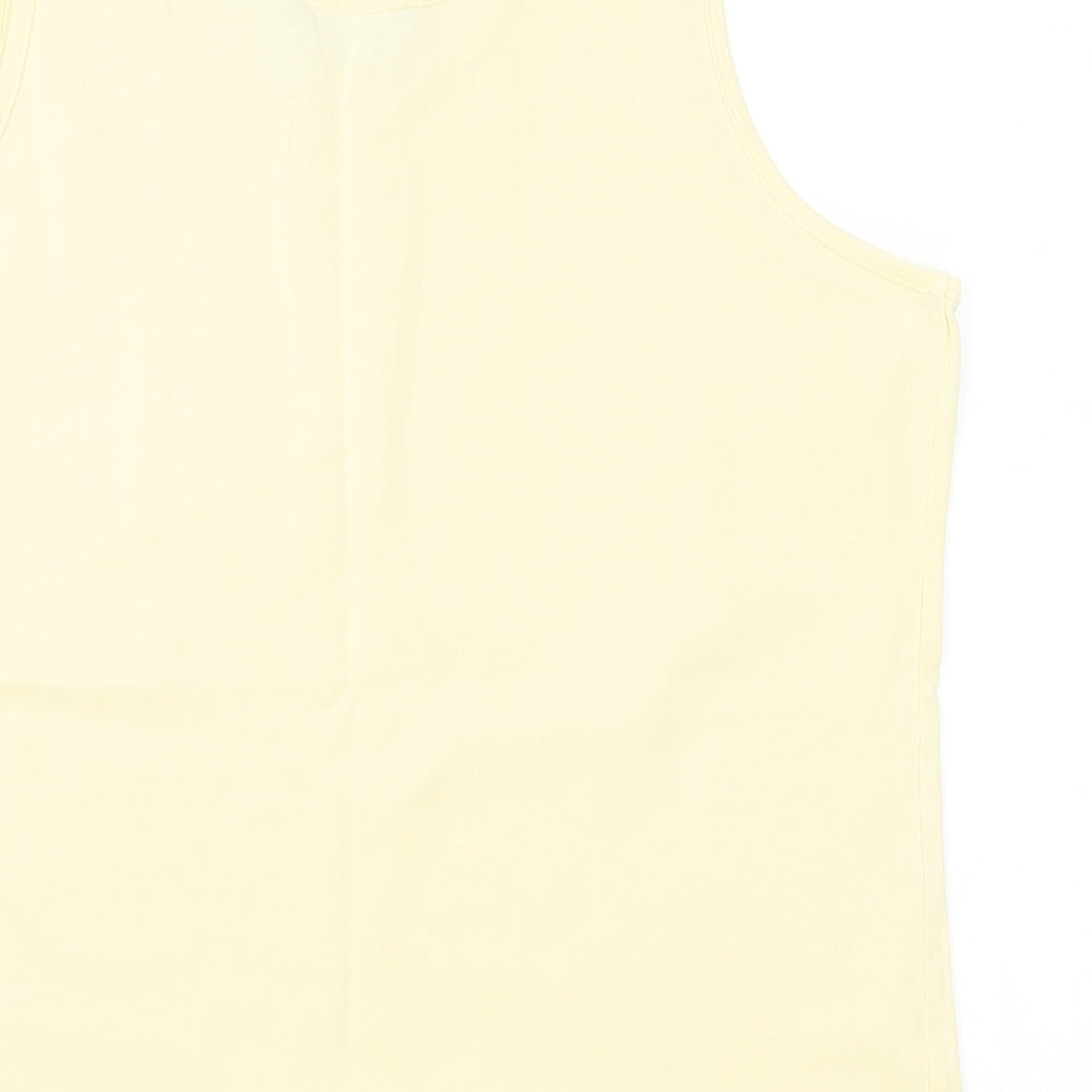 Womens UK Size M Bonmarché Yellow Basic Tank