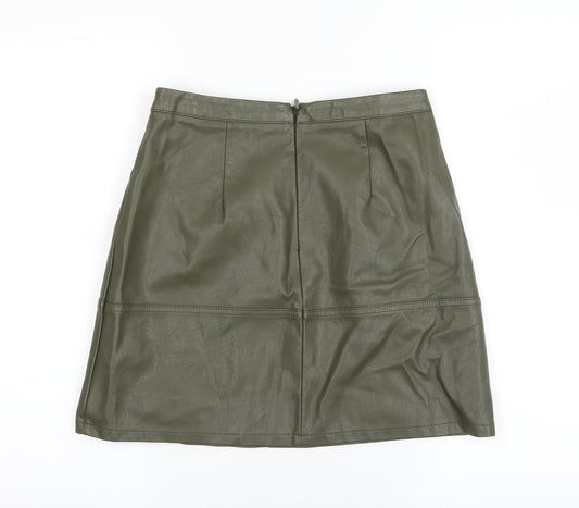 New Look Womens Green A-Line Skirt Size 8