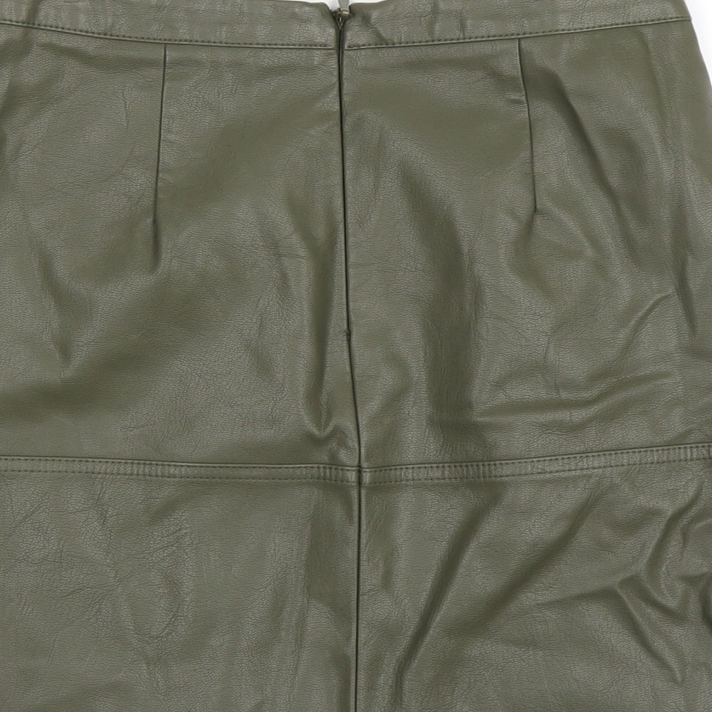 New Look Womens Green A-Line Skirt Size 8