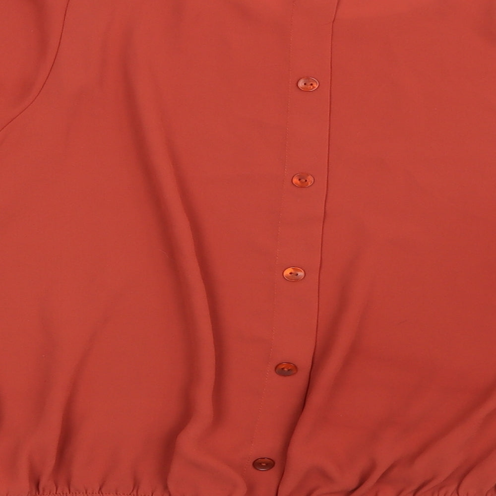 FOREVER 21 Womens Orange Basic Blouse Size S