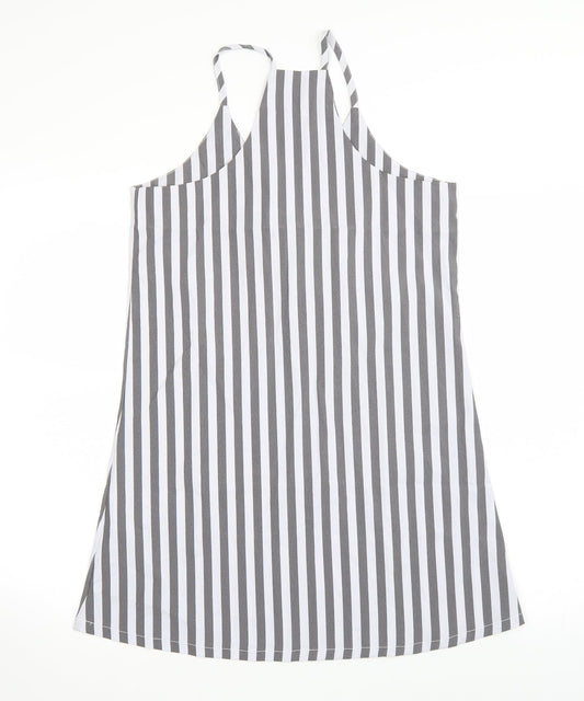 SheIn Womens Grey Striped Tank Dress Size S