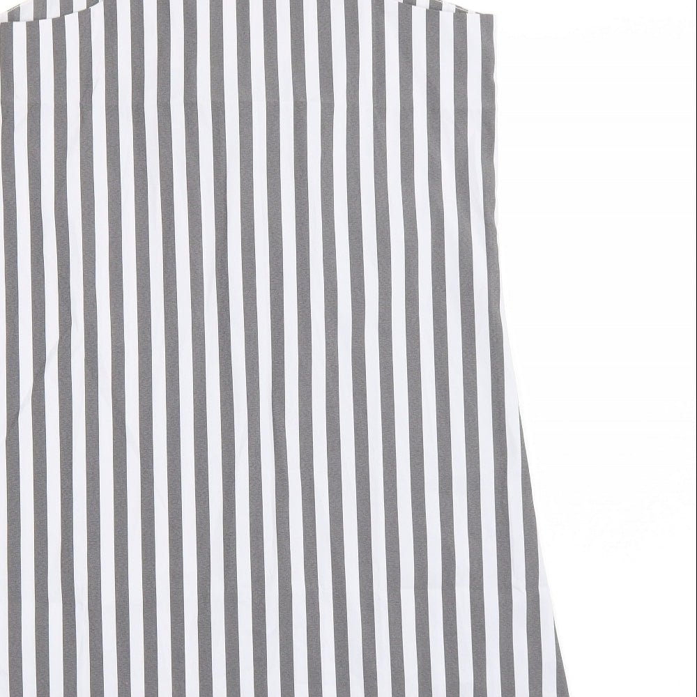 SheIn Womens Grey Striped Tank Dress Size S