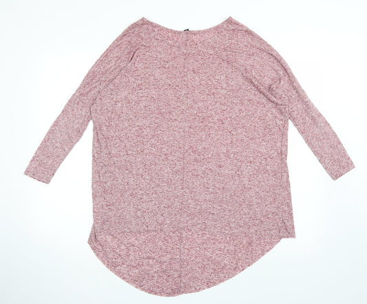 Blonde & Blonde Womens Pink Basic T-Shirt Size 8