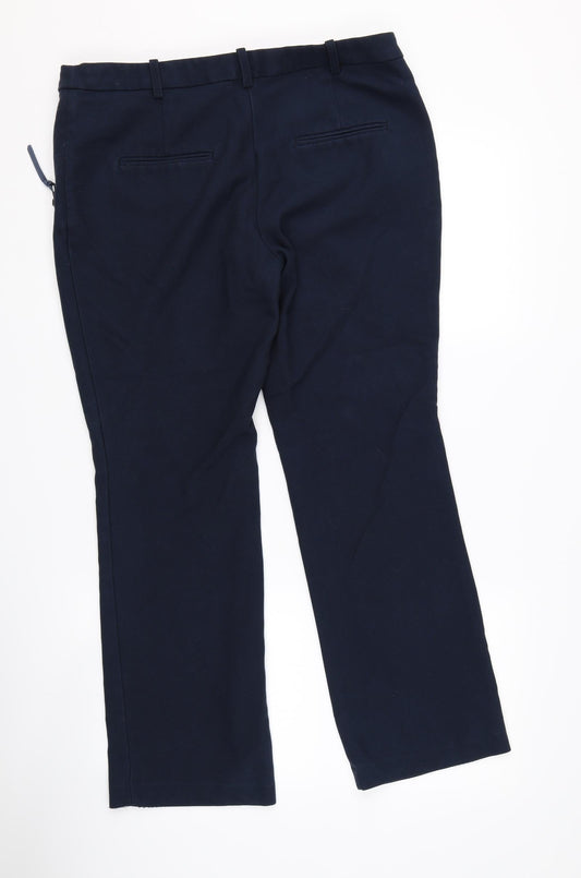 Womens UK Size 34 in NEXT Regular Fit Blue Trousers