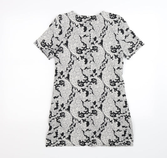 Papaya Womens Black Floral Bodycon Size 10