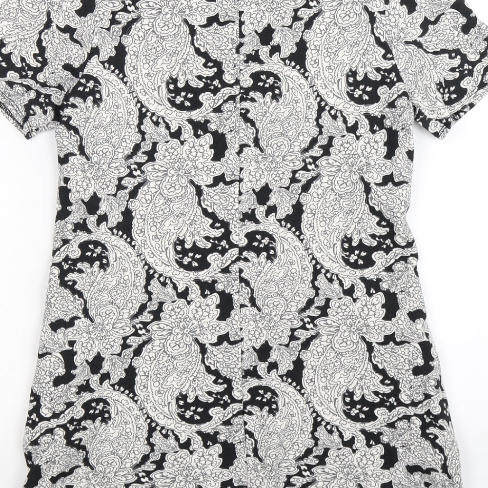 Papaya Womens Black Floral Bodycon Size 10