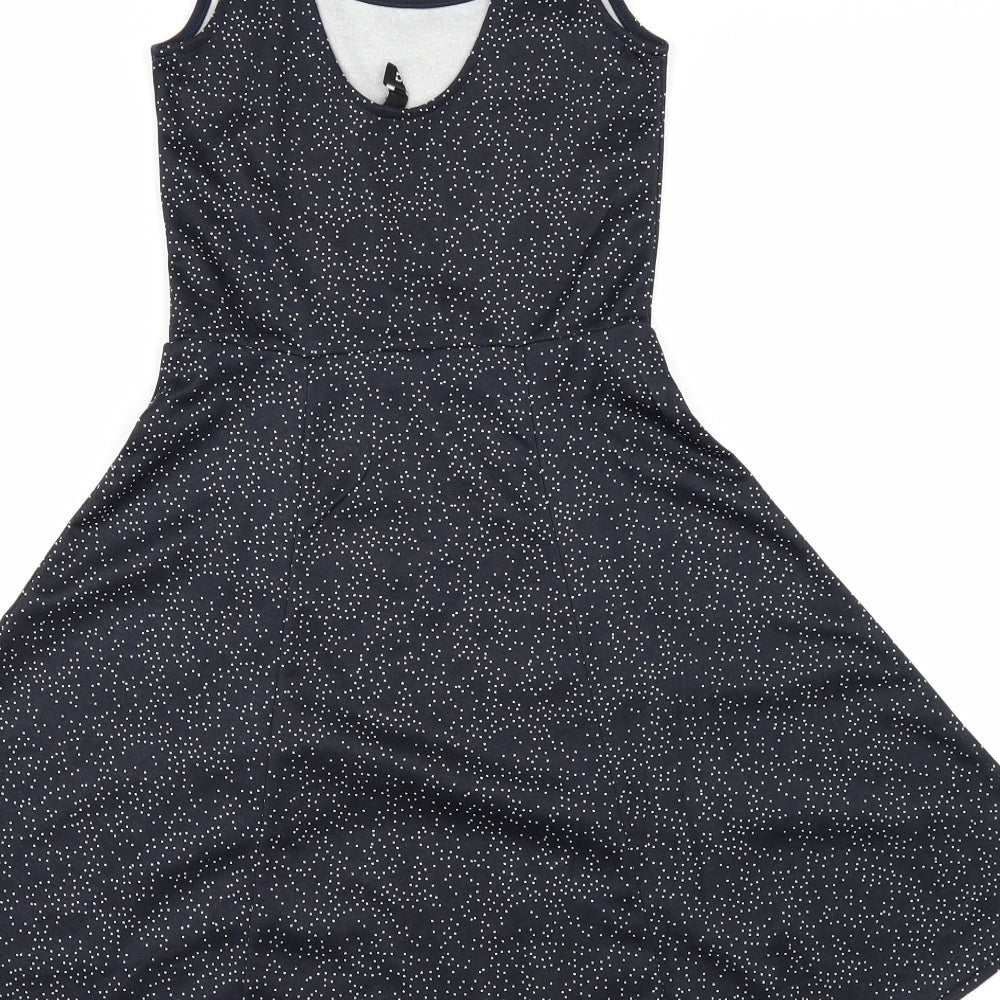 Divided by H&M Womens Blue Polka Dot Skater Dress Size 6