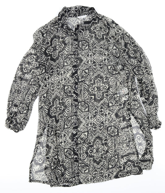 Additional front view of Papaya women’s black fit & flare, size UK 14