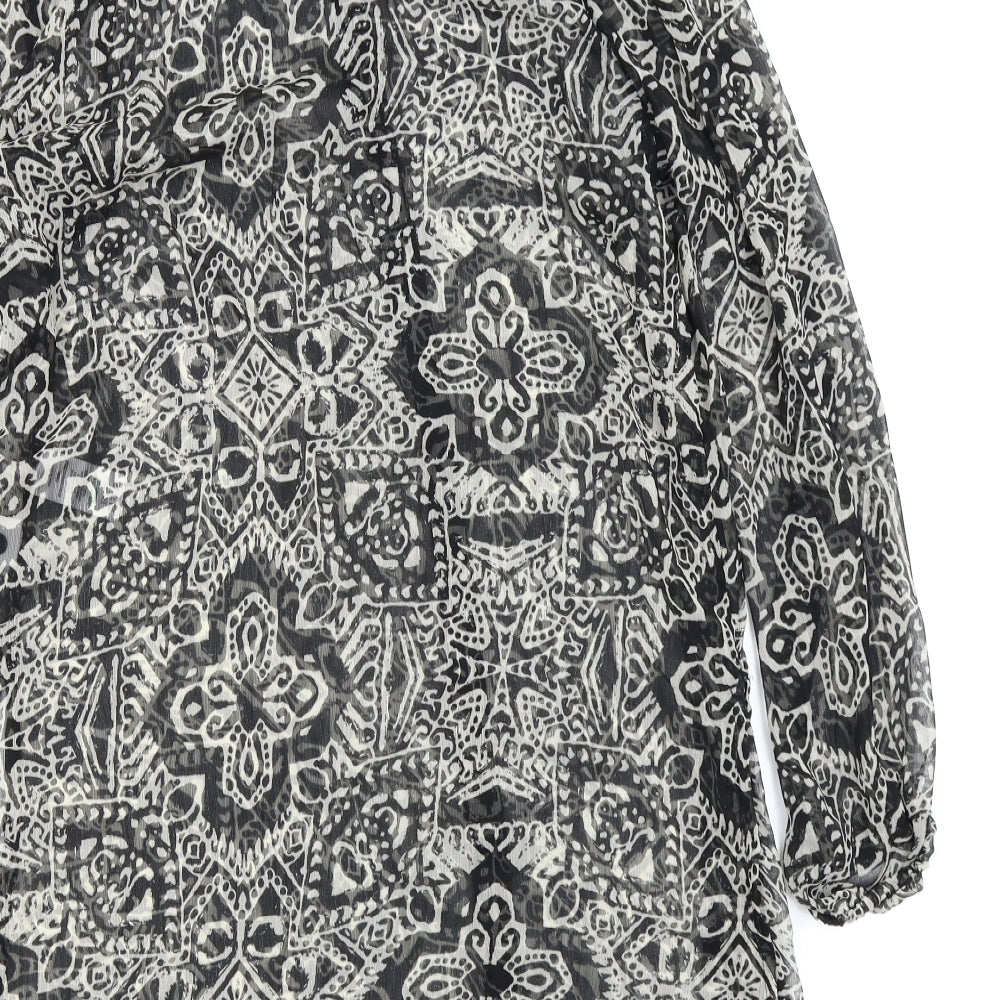 Papaya Womens Black Fit & Flare Size 14