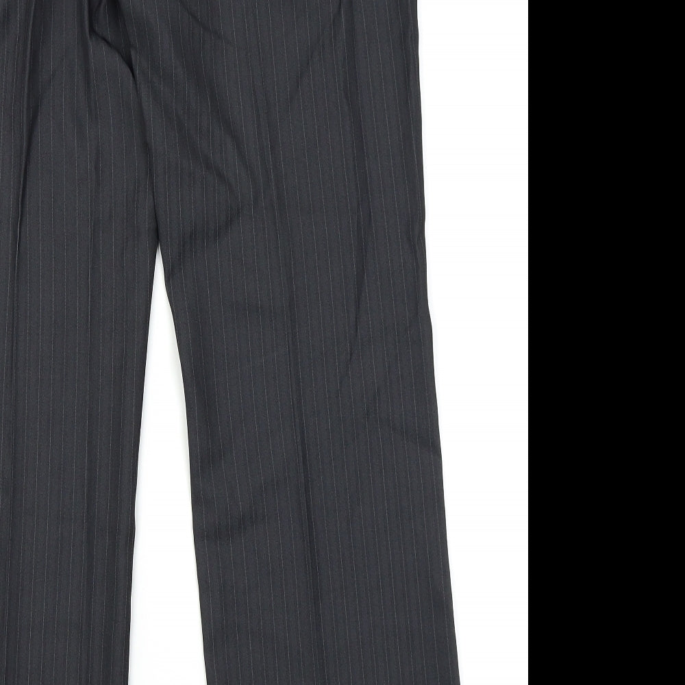 Asda George Womens Black Striped  Trousers  Size 14 L27 in
