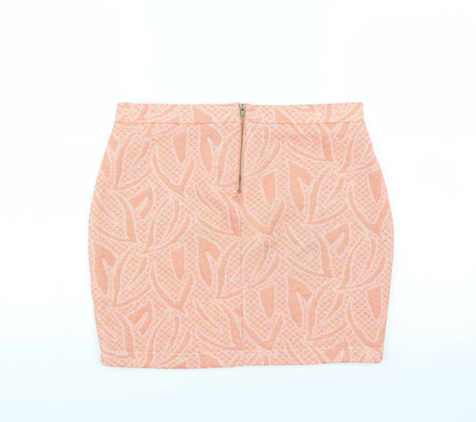 H&M Womens Pink Floral  Mini Skirt Size M