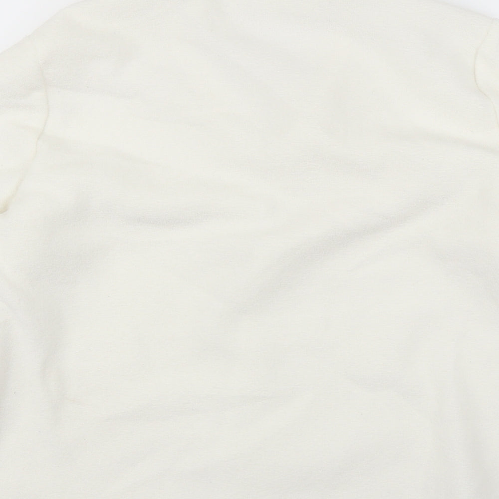 Bonmarché Womens White Solid Top Pyjama Top Size 16