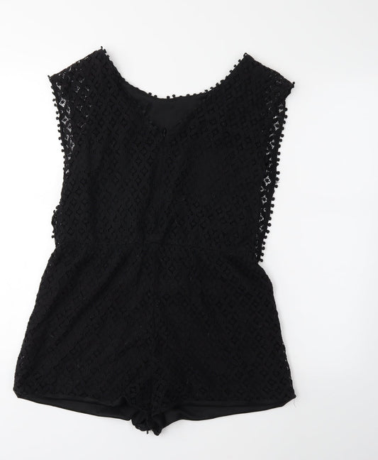 Boohoo Womens Black Jumpsuit One-Piece Size 12