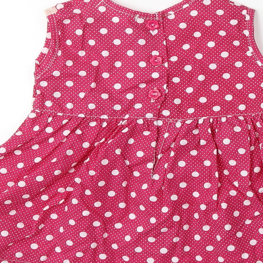 Isabelle Rose Collection Baby Pink Polka Dot Fit & Flare Size 12-18 Months