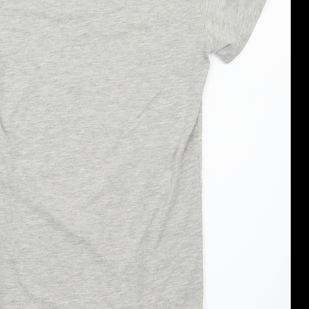 Primark Girls Grey Animal Print Basic T-Shirt Size 10-11 Years