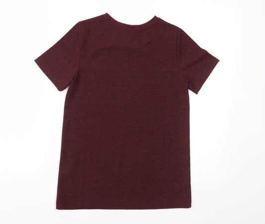Womens UK Size 6 New Look Red Basic T-Shirt