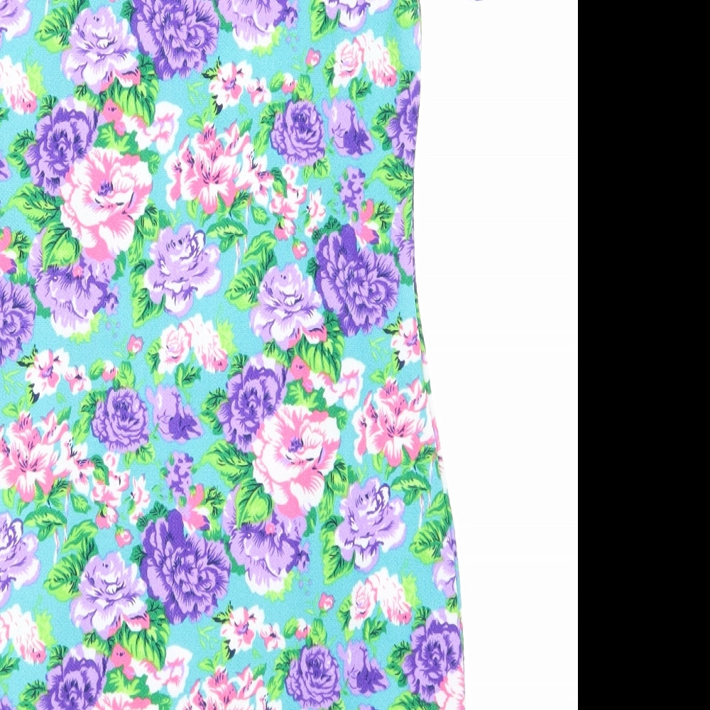 Indulgence London Womens Green Floral Pencil Dress Size S