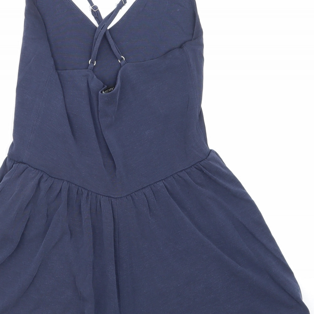 FOREVER 21 Womens Blue Playsuit One-Piece Size S