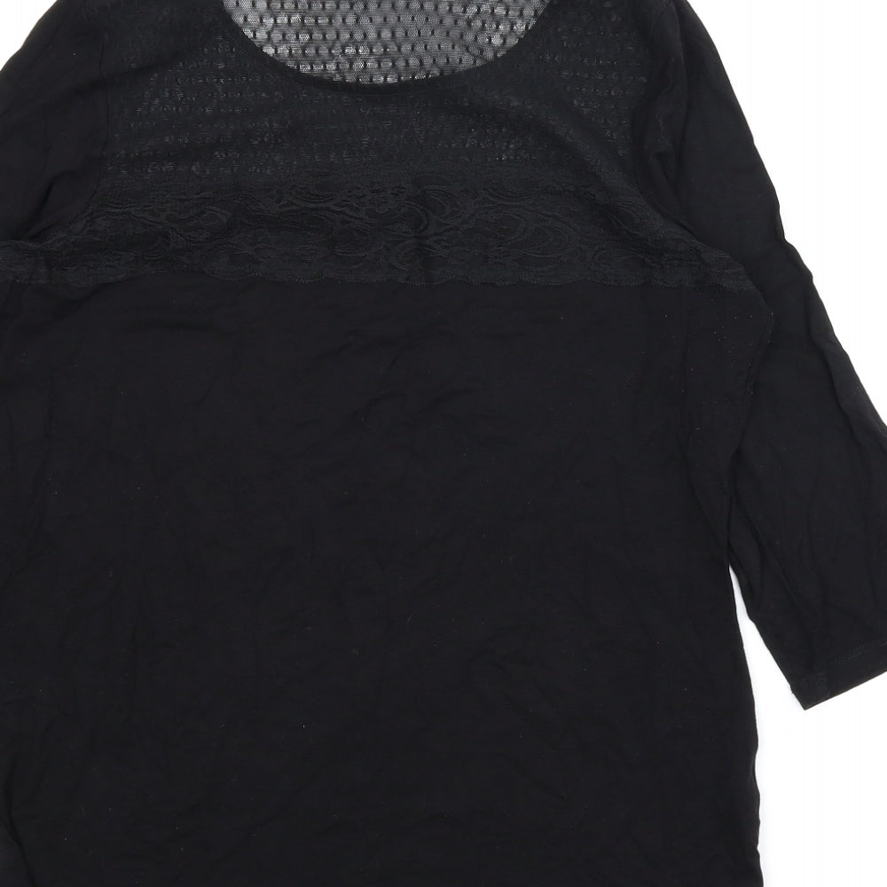 George Womens Black Basic Blouse Size 14