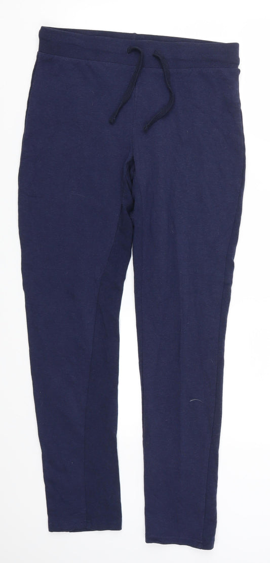 Womens UK Size 8 Avenue Regular Fit Sweatpants Blue Trousers