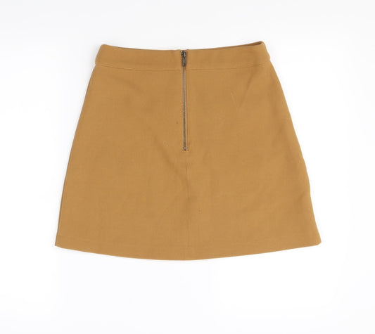 Divided Womens Orange   Flare Skirt Size 10