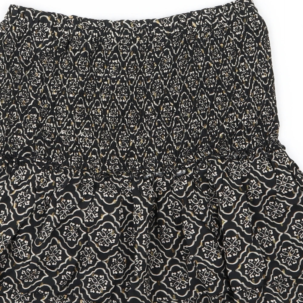 Womens UK Size XS Zara Black Basic Blouse