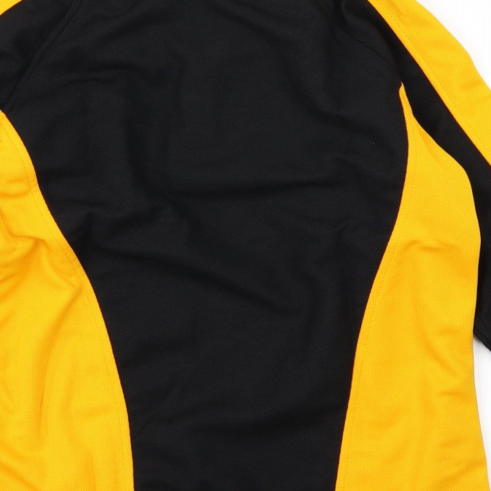 Medallion Boys Yellow Striped Basic Polo Size 12-13 Years - Rugby