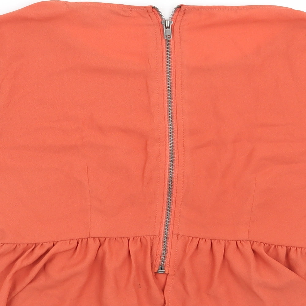 FOREVER 21 Womens Orange Basic Blouse Size S
