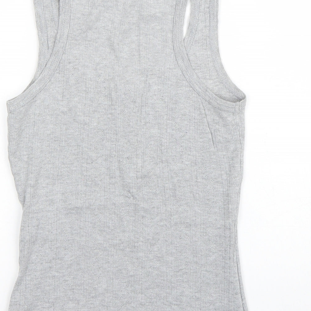 Womens UK Size 10 Love to lounge Grey Basic Tank
