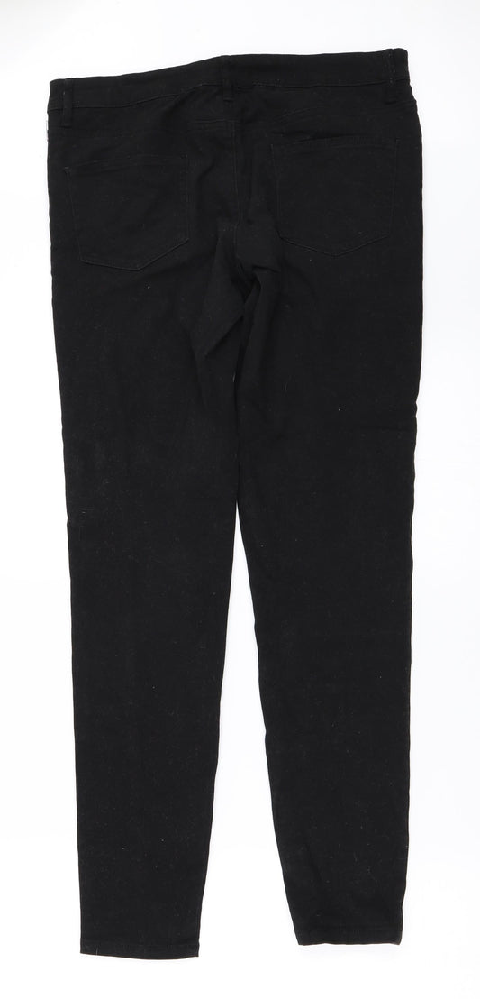 Monsoon Womens Black  Denim Skinny Jeans Size 12 L30 in