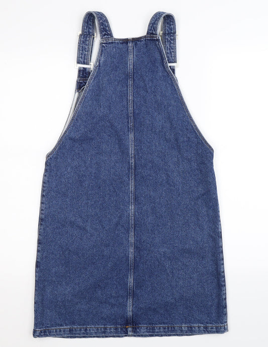New Look Womens Blue Denim Mini Size 8 - Dungaree