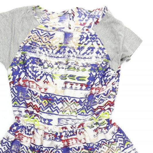 Atmosphere Womens Multicoloured Geometric Fit & Flare Size 8