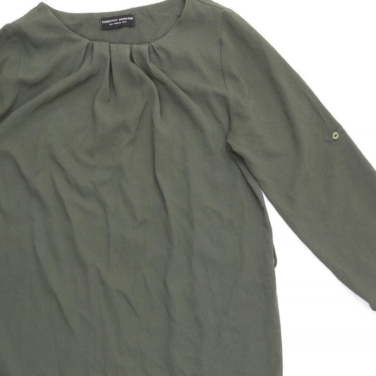 Dorothy Perkins Womens Green Basic Blouse Size 10