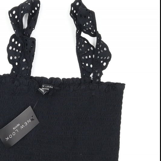 Womens UK Size L New Look Black Camisole Blouse