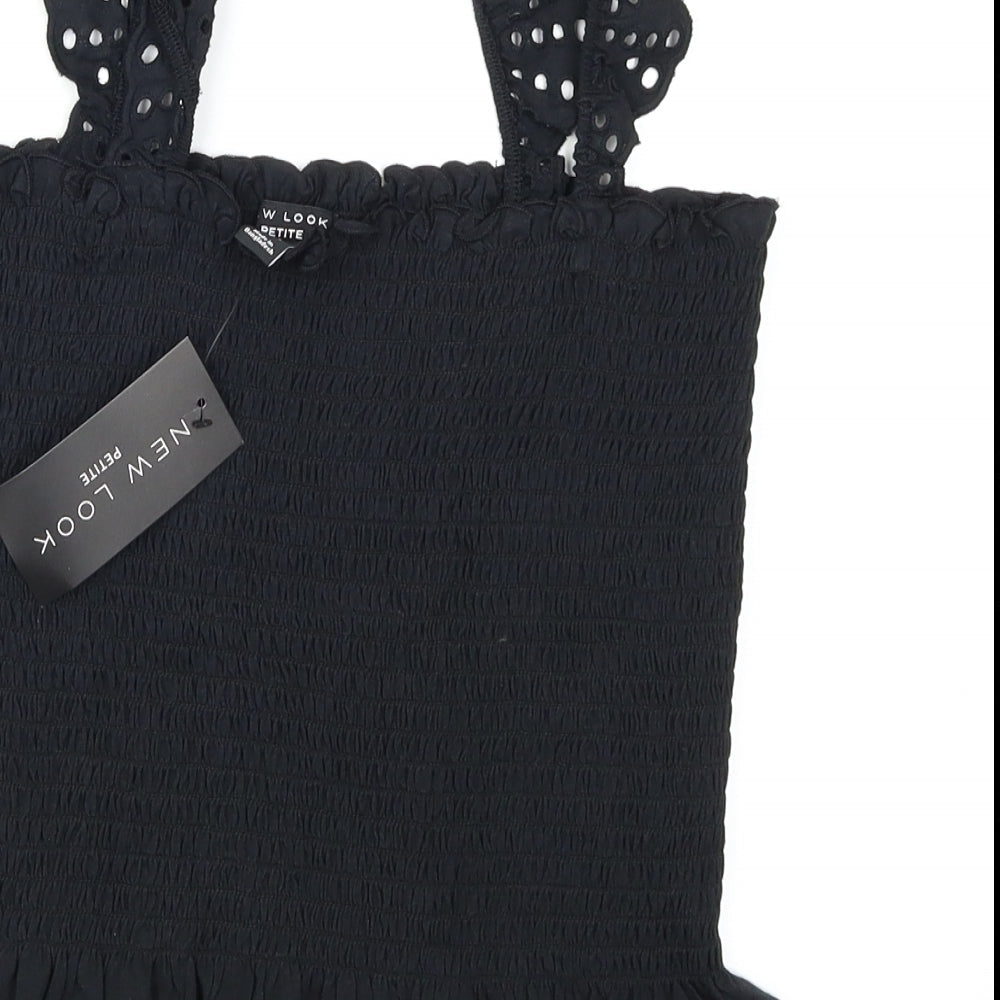 Womens UK Size L New Look Black Camisole Blouse
