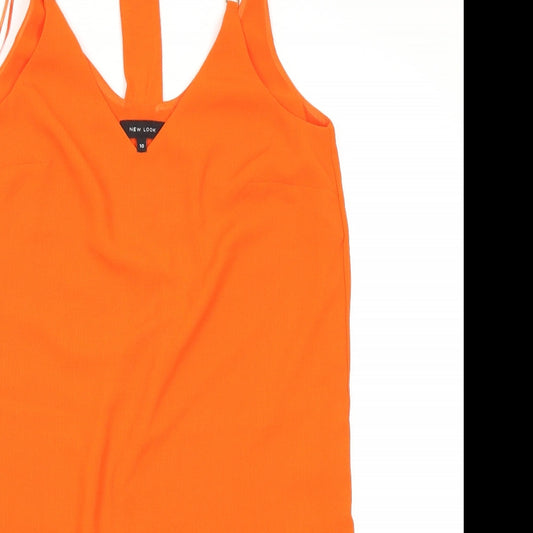 Womens UK Size 10 New Look Orange Camisole Blouse