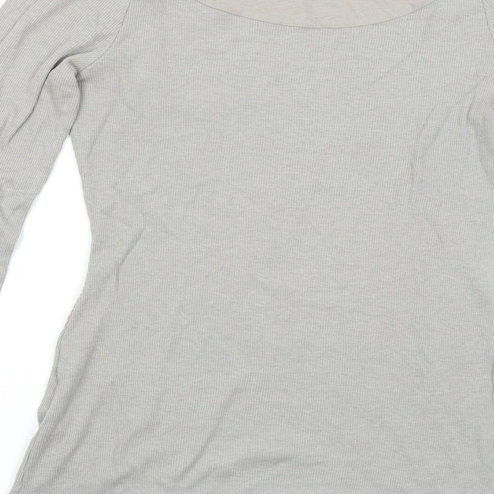 Promod Womens Grey Basic T-Shirt Size L