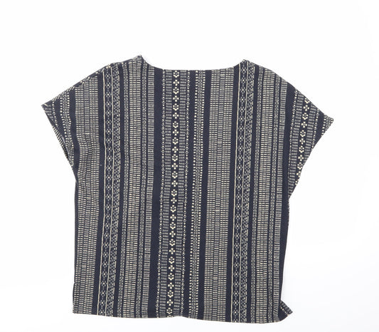 Nutmeg Womens Multicoloured Geometric  Basic Blouse Size 12