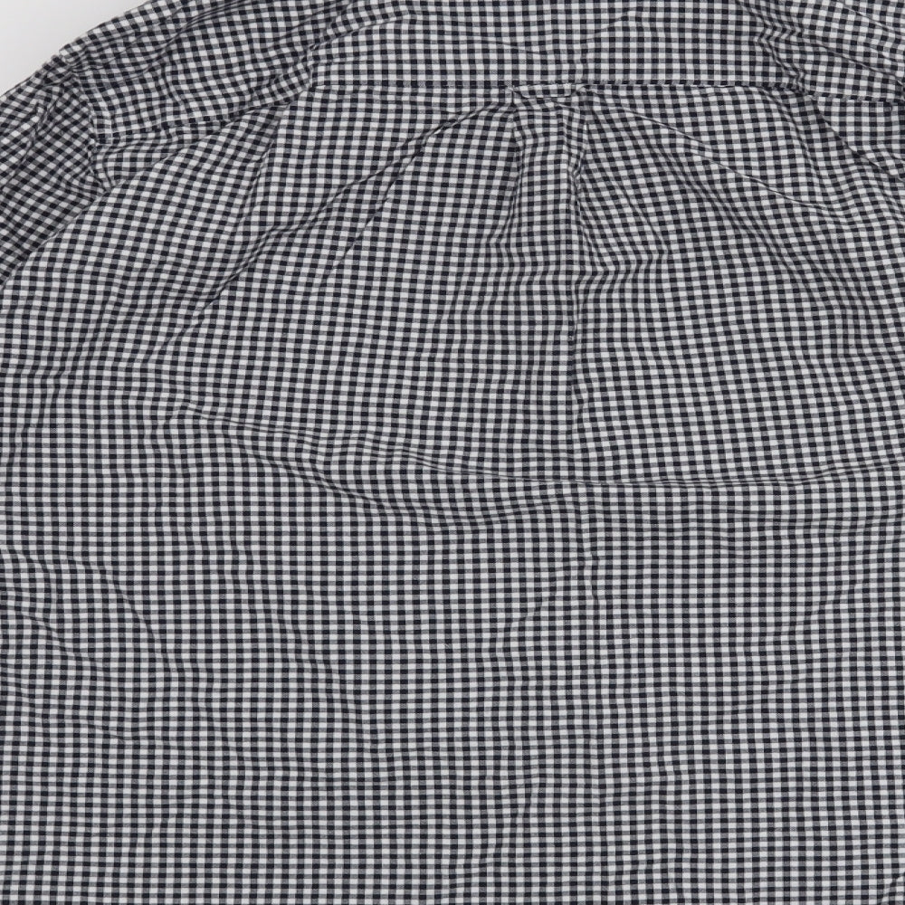 Mens UK Size L Burton Menswear Blue Button-Up Long Sleeve Casual Shirt