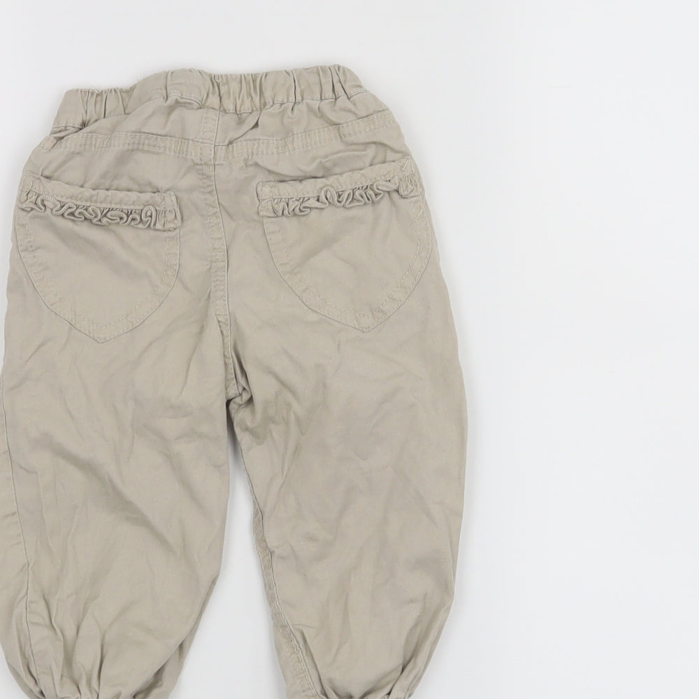 H&M Girls Beige Cropped Trousers Size 12 Months