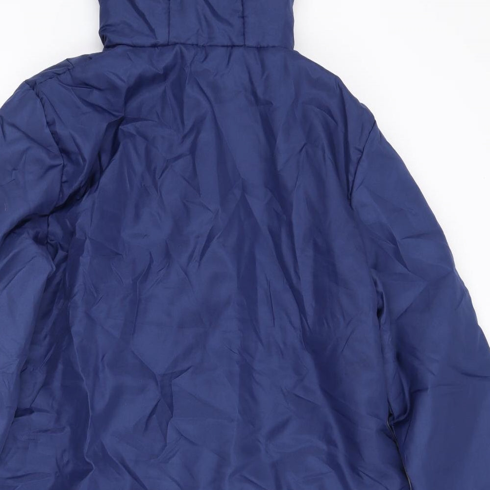 Anne De Lancay Womens Blue Jacket Coat Size M
