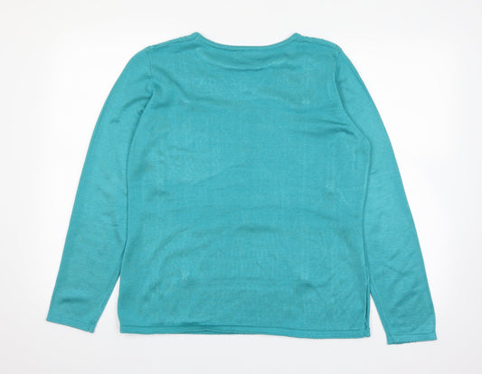 Bonmarché Womens Blue Pullover Jumper Size M