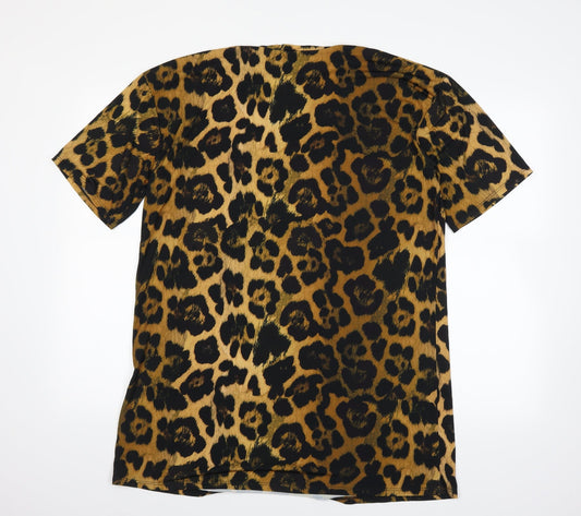 Womens UK Size 8 ASOS Orange Basic T-Shirt