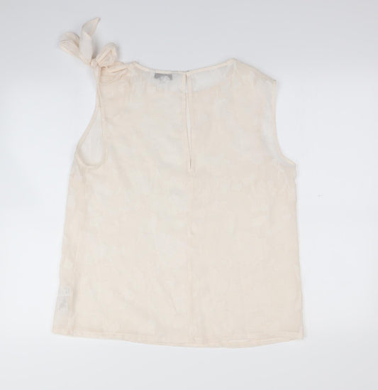 Womens UK Size 14 NEXT Beige Basic Tank