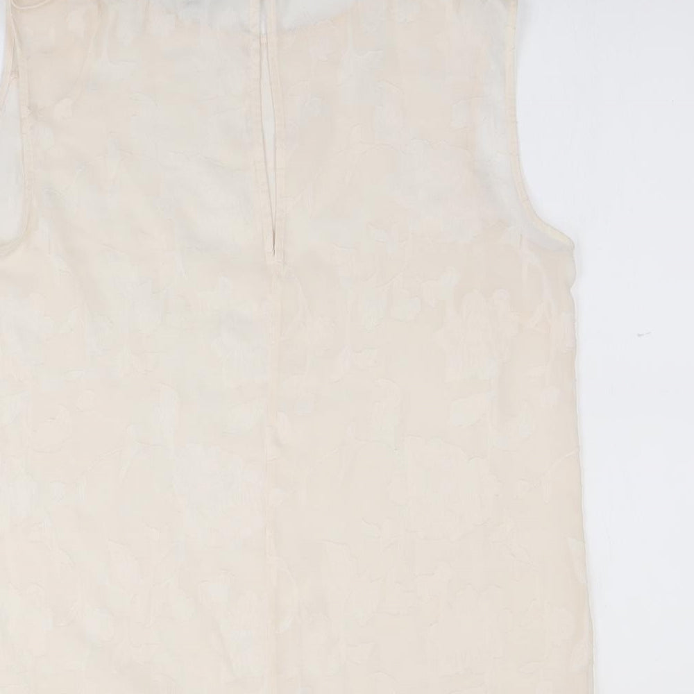 Womens UK Size 14 NEXT Beige Basic Tank