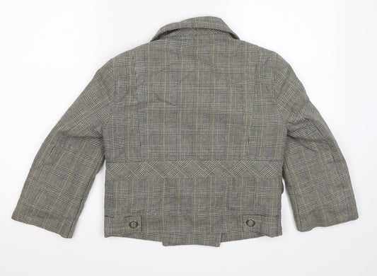 Womens UK Size 10 Moto Grey Jacket