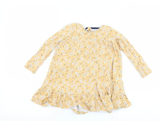 F&F Girls Yellow Floral A-Line Size 18-24 Months