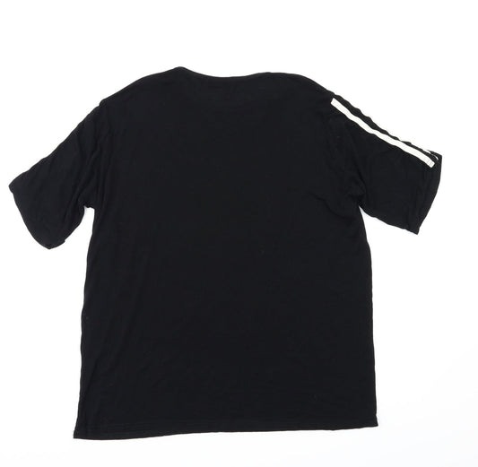 Boohoo Womens Black Basic T-Shirt Size 10