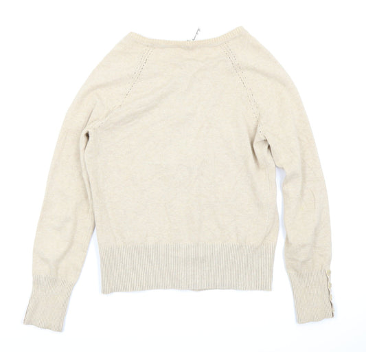 Red Herring Womens Beige Cardigan Jumper Size 12