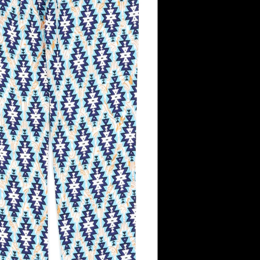 cameo rose Womens Multicoloured Geometric Trousers Size 10 L26 in